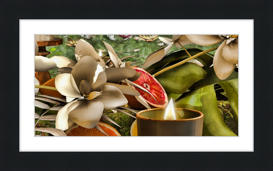 Flowers & Citrus #1 - Framed